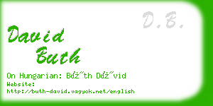 david buth business card